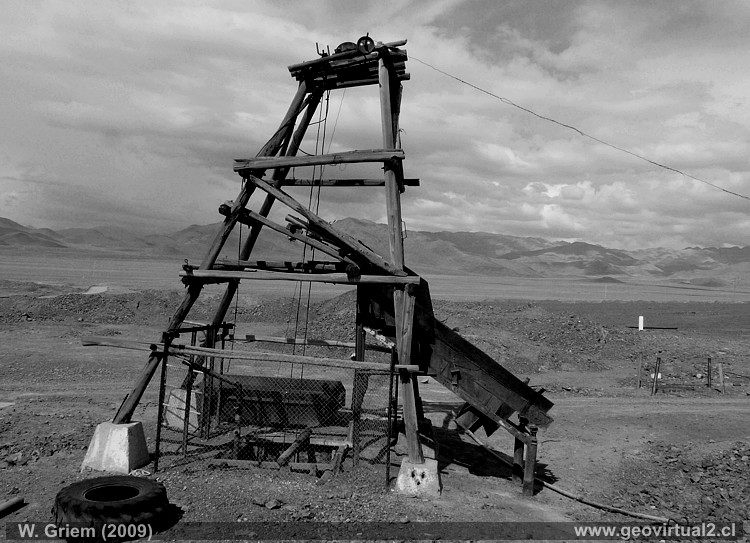 Peinecillo de una mina en el desierto Atacama