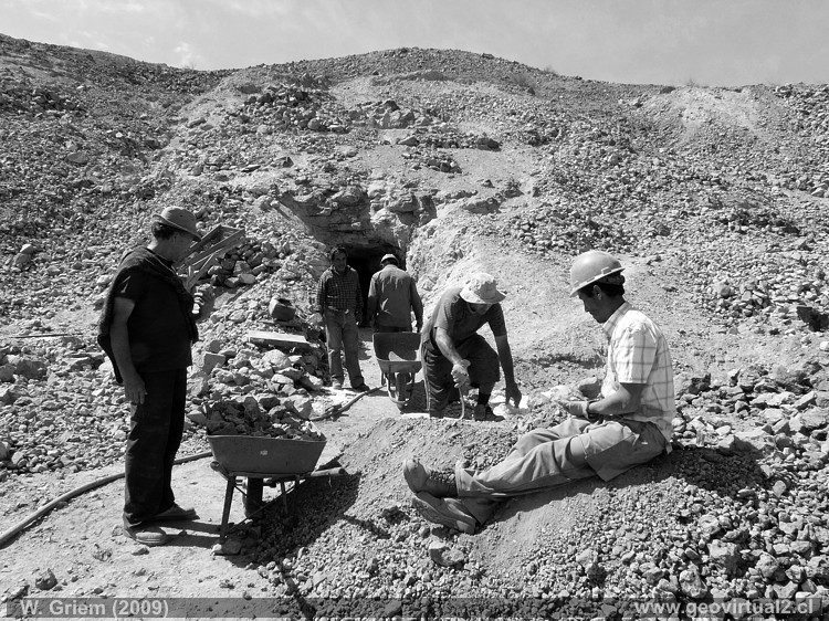 Mineros en la Mina Remolinos, Región Atacama, Chile