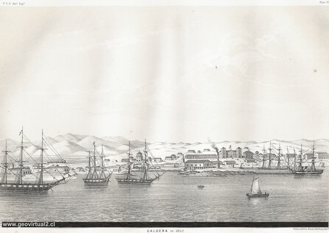 Caldera en 1852, Gilliss en Atacama - Chile