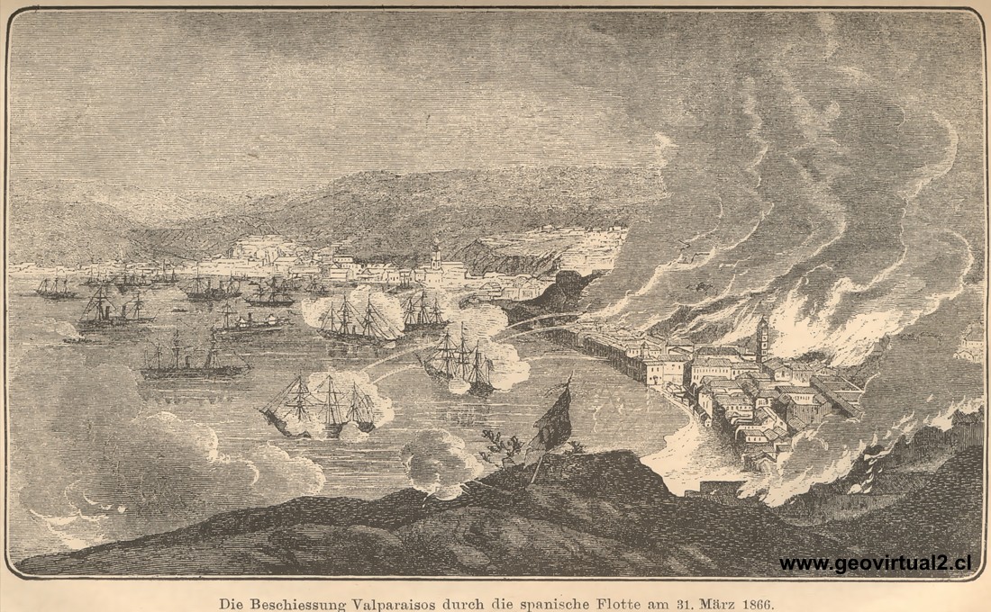 Bombardeo de Valparaíso en 1866 (Hugo Kunz)