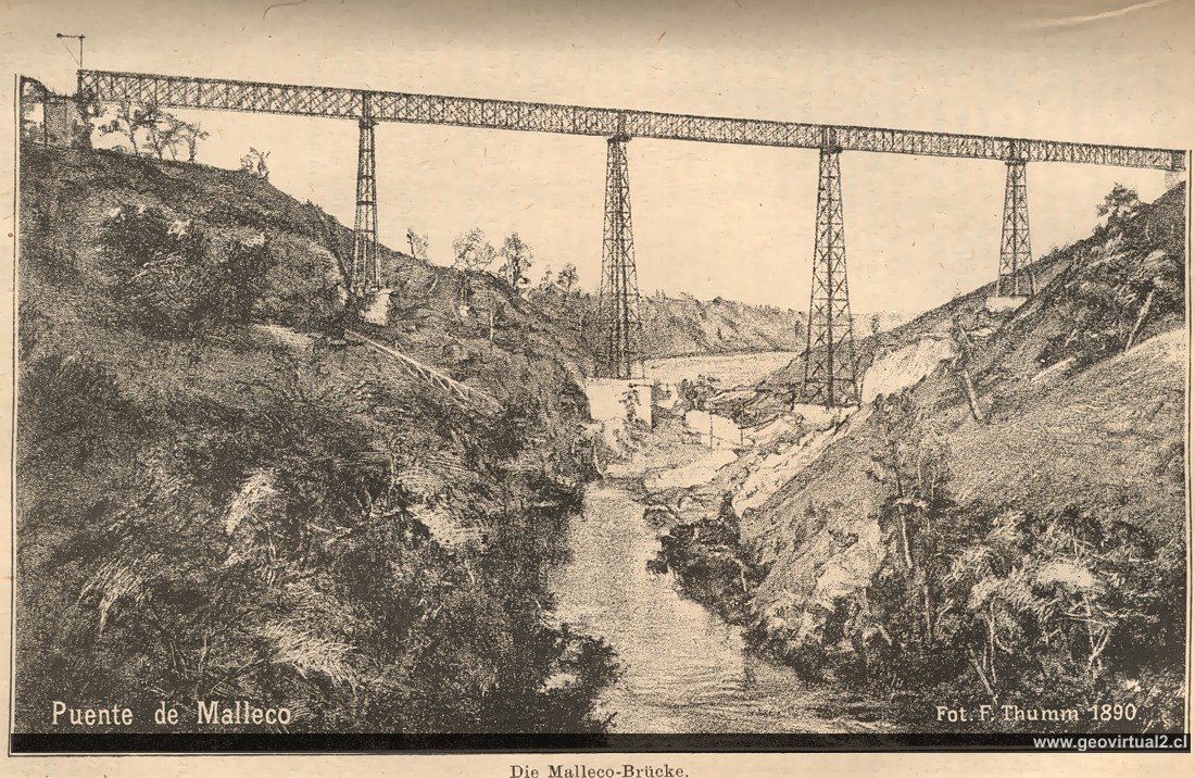 Puente de Malleco en Chile - Hugo Kunz 1890