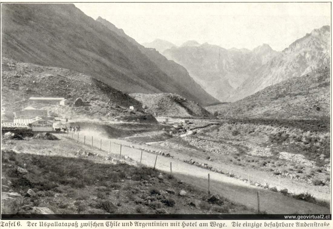 Portezuelo Uspallata entre Los Andes y Mendoza en 1914 - Paul Stange