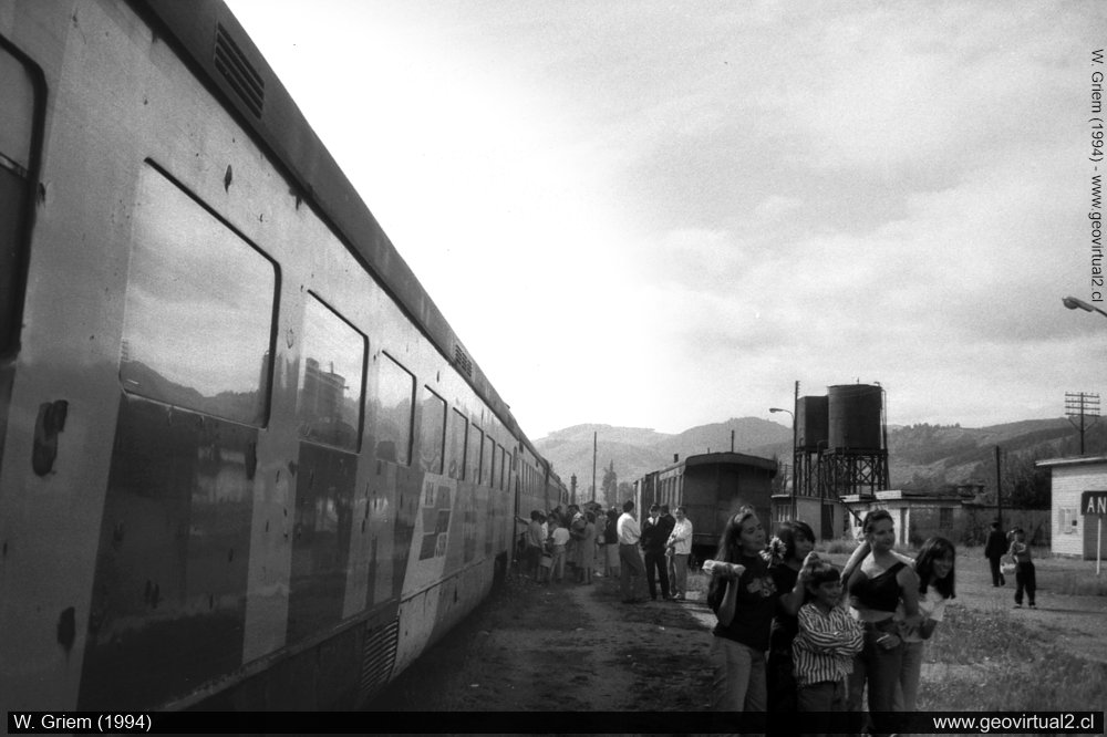Estación Antilhue, tren de Santiago en 1994