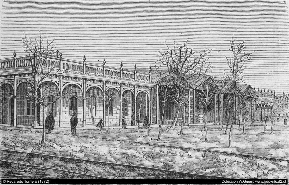 Estación de ferrocarriles de Santiago, Chile (Tornero, 1872)