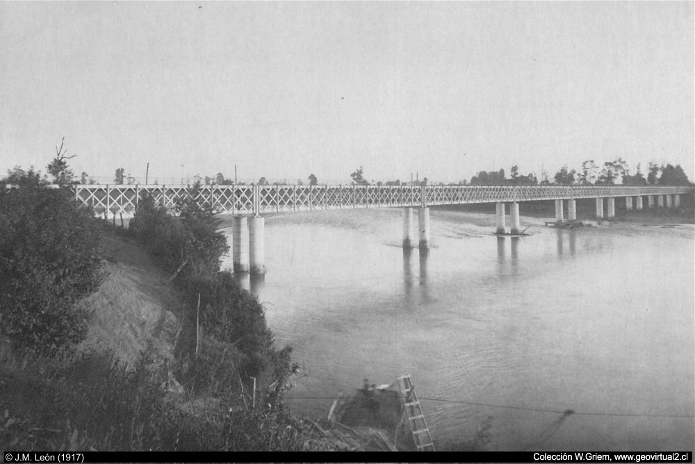 Puente Toltén, ferrocarriles del sur de Chile (León, 1917)