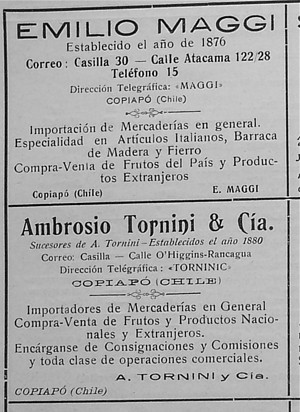 Copiapo, anuncios 1910 - 12