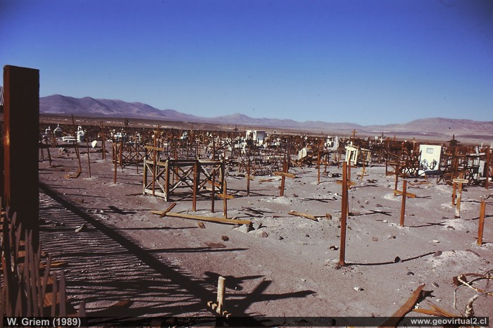 Cementerio de la oficina Alemania en 1989, desierto Atacama