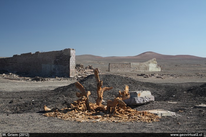 Ruinas de la estación Refresco, desierto de Atacama, Chile