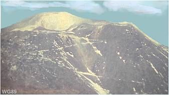 mina de azufre en volcán
