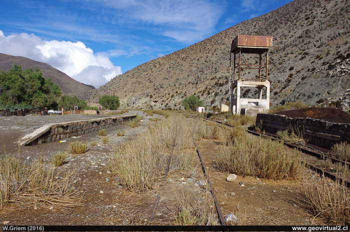 Estación ferrocarril de Agua Grande - longitudinal del norte de Chile