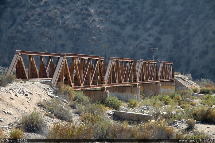 Puente Auco, linea ferrea longitudinal del Norte de Chile
