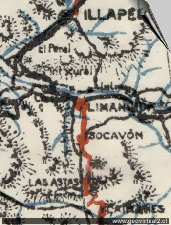 Mapa de Marín 1914 - sector Choapa