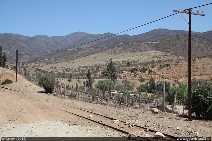 Cuesta Cavilolen, curva cerrada - ferrocarriles del norte de Chile