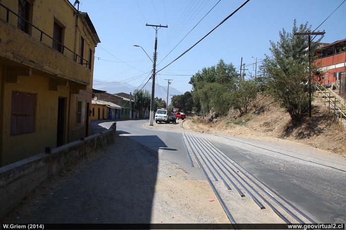 Linea longitudinal del Norte en El Melón, Chile