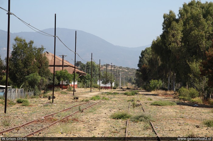 Estación Catapilco, linea ferrea longitudinal norte - Chile