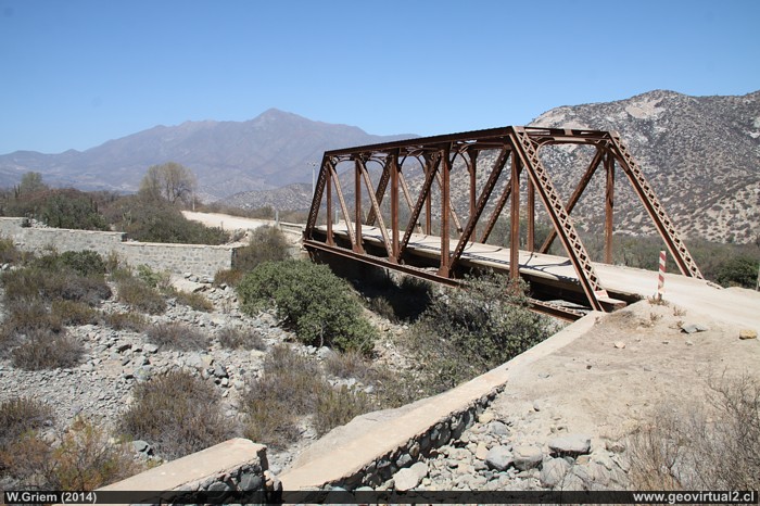 Puente El Ojo, Linea ferrea abandonada - Chile