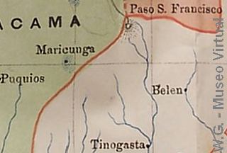 Historische Karte von Atacama, Chile