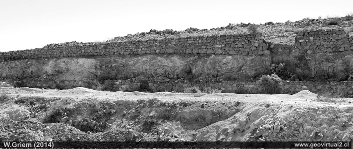 Ruinen in den Silbergruben von Chañarcillo, Atacama-Wüste