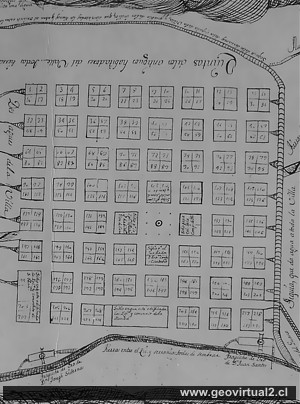 Erster Stadtplan von Copiapo