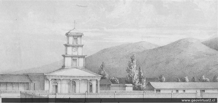 Philippi - Kirche und Zentrum von Copiapo 1854