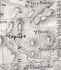 Karte von Copiapó, 1855