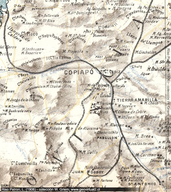 Risopatron o Riso patron: mapa de Atacama, 1906