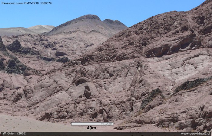 Triásico en Qda, Paipote (Paraconglomerados) Región Atacama / Chile