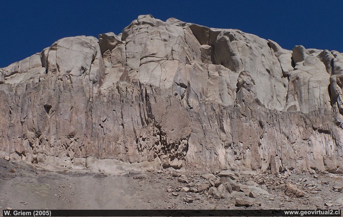 Afloramiento de rocas piroclásticas (Atacama, Chile)