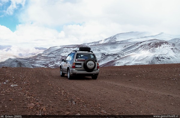 Der Cachito Pass in den Anden der Atacama Region, Chile