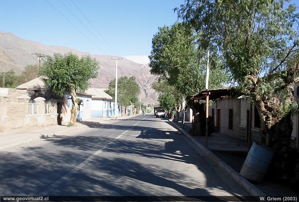 Main street in the village of Los Loros - Atacama Region, Chile