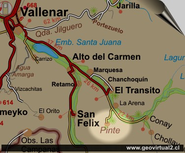 Mapa Pinte en Atacama