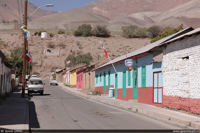 Das Dorf El Transito in der Atacama Region, Chile