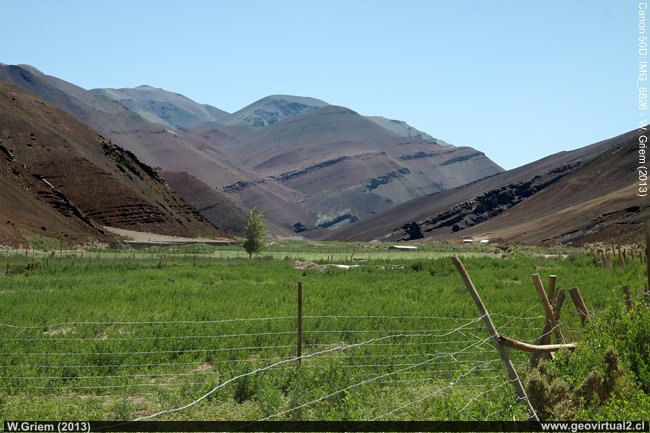 Landschaft bei La Guardia in der Atacama Region, Chile