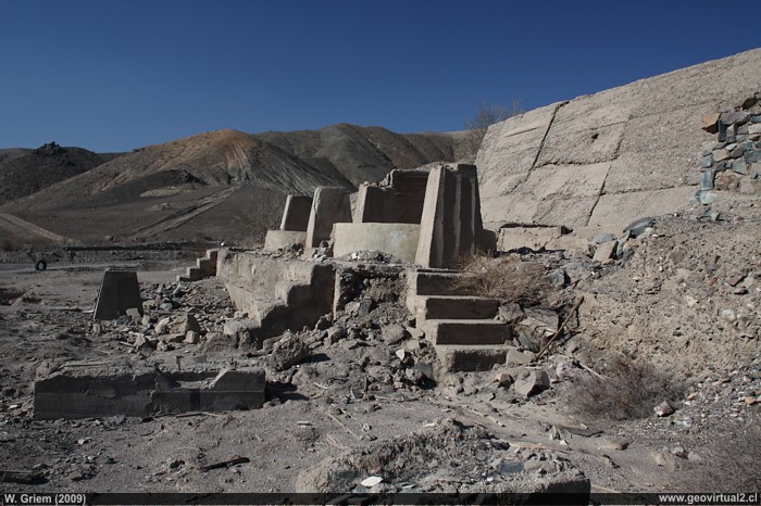 Ruinen einer alten Mineral-Aufbreitung: Der Distrikt Maray war ein wichtiger Bergbau Sektor; Atacama, Chile