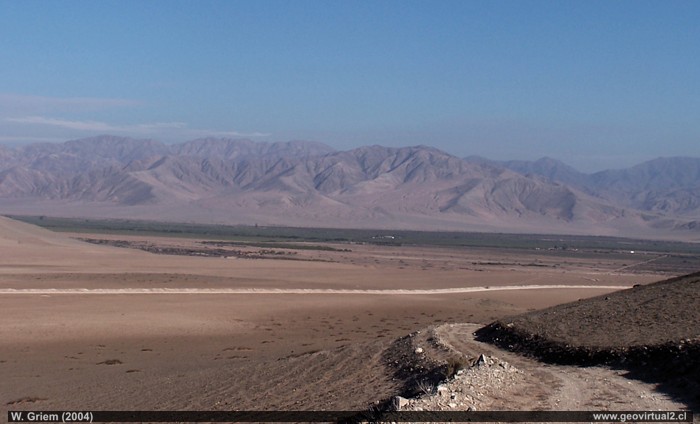 Das Tal des Copiapo Flusses in der Atacama-Region, Chile