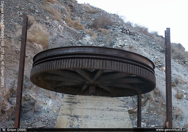 Andarivel de la mina El Bronce en Atacama, Chile