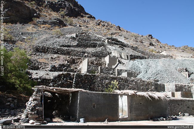 Andarivel y planta de la mina El Bronce en la Region de Atacama, Chile