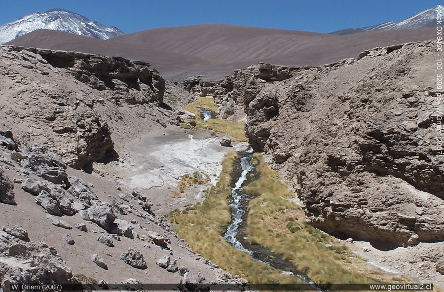 Region de Atacama: Rio Lama en la Cordillera de los Andes