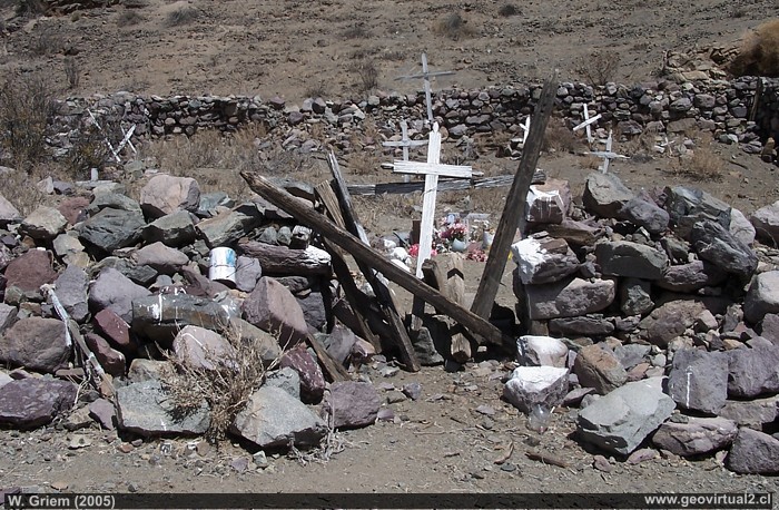Friedhof bei San Bartolo in der Atacama Wüste, Chile