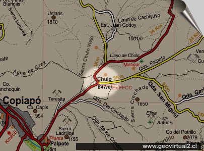 Karte von Chulo Atacama