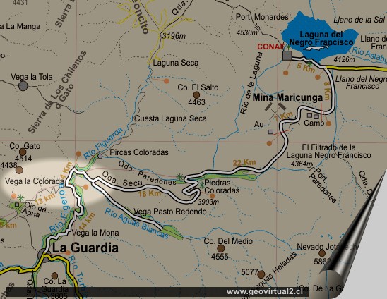 Mapa Vega Colorada