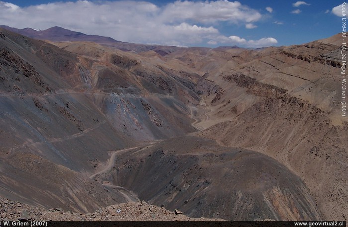 Das Trockental Asientos in der Atacama-Wüste, Chile