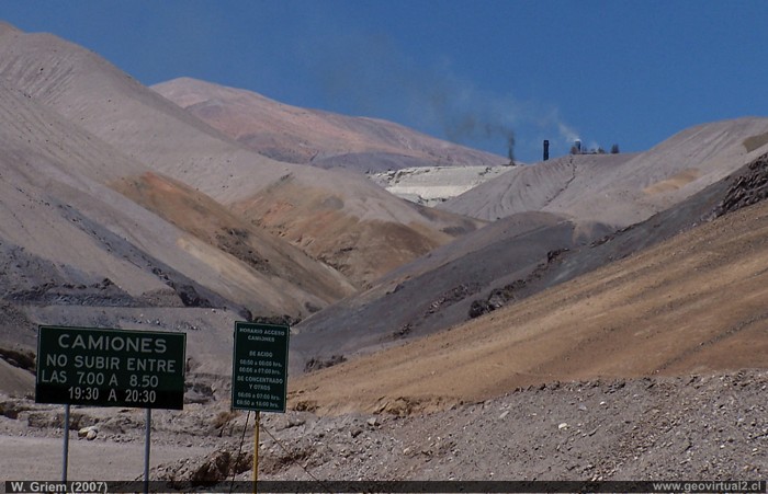 Blick auf Potrerillos von Montandon in der Atacama-Wüste Chile