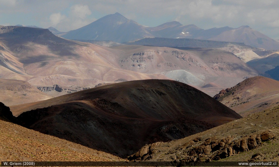 Paisaje cerca de Los Chinches en el desierto de Atacama, Chile