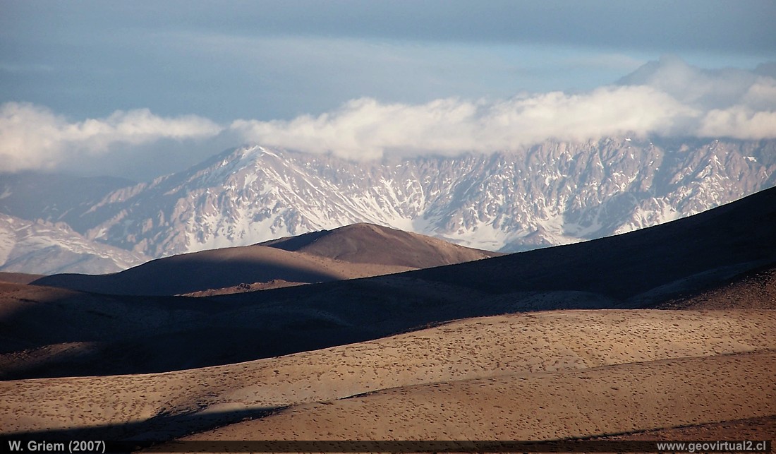 Cerro Potro from road to Cerro Blanco, Chile - Atacama desert