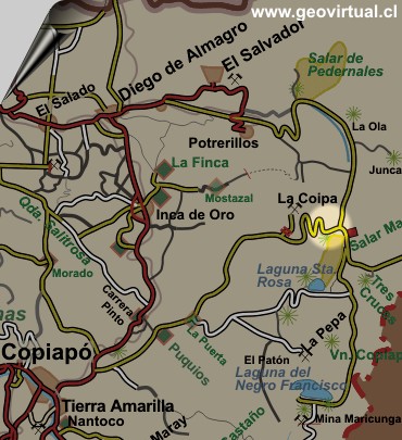 Lagekarte vom Salar de Maricunga