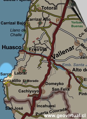 Karte des Bereiches Sarco