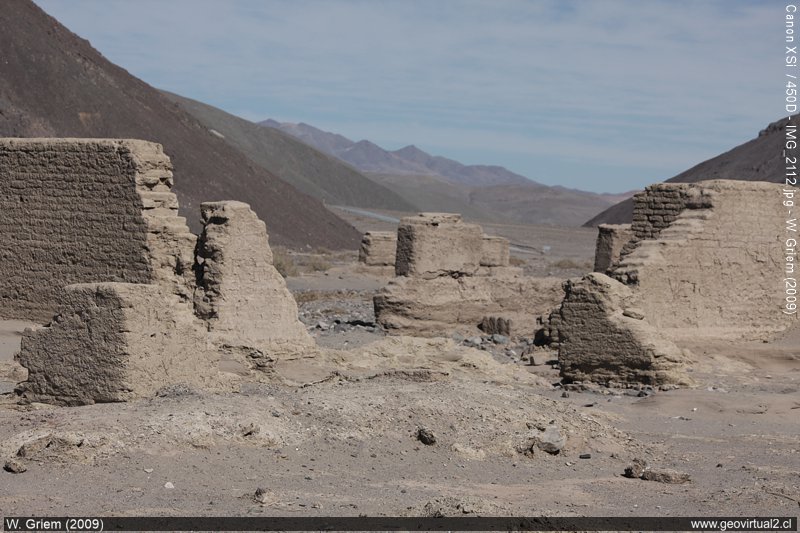Puquios in der Atacama Region, Chile: Eine ehemalige Siedlung in der Atacama-Wüste