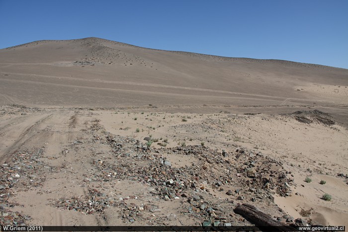 Ferrocarril de la mina Algarrobal cerca Caldera, Región de Atacama