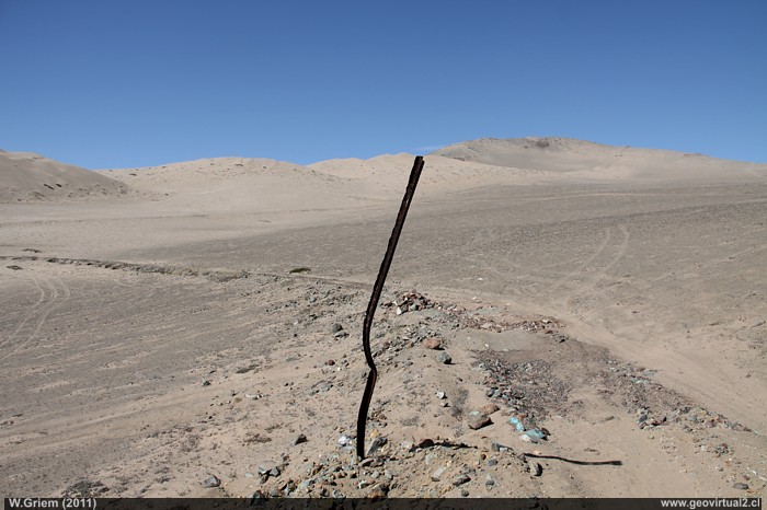 Linea, terraplen del ferrocarril cerca de la mina El Algarrobo